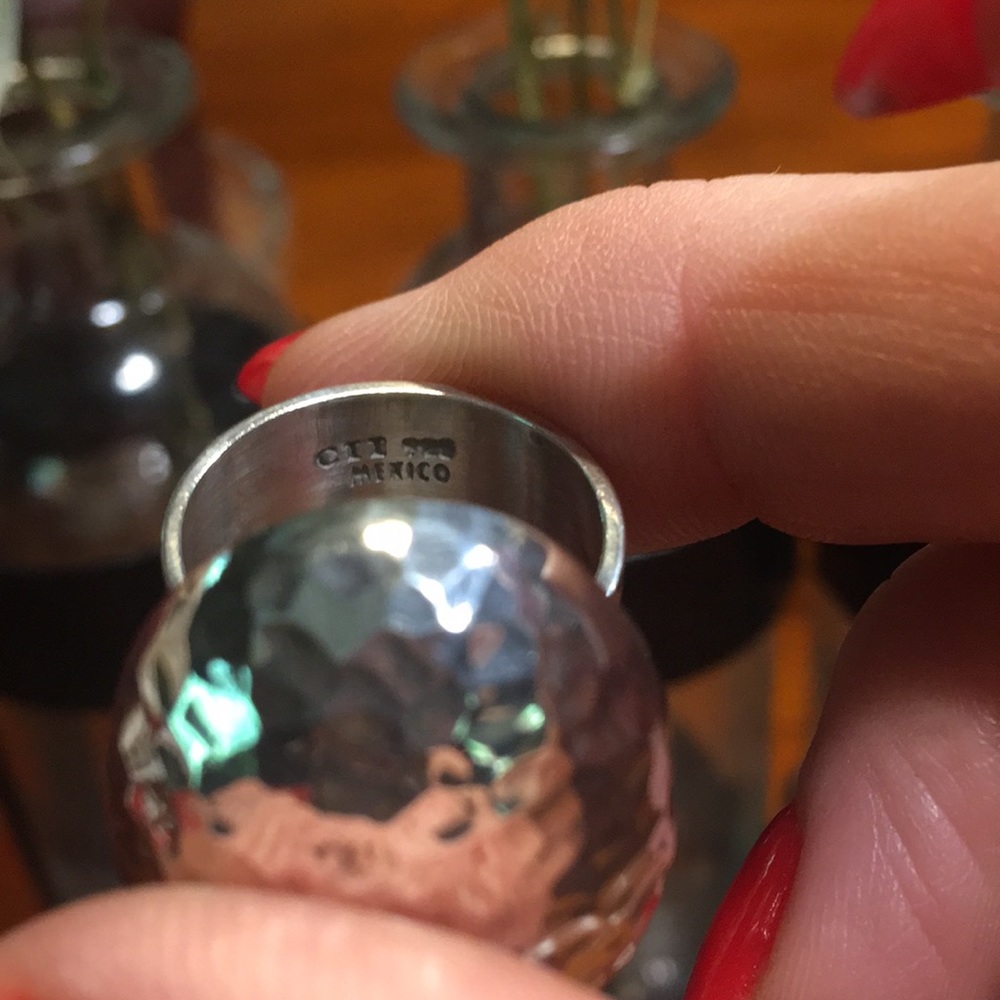 Sterling Silver Hammered Ring - image 4